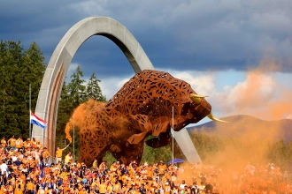 Zur F1 bevölkert die Orange-Army den Red Bull Ring, und viele von ihnen campen auf dem Schitterhof in Spielberg.